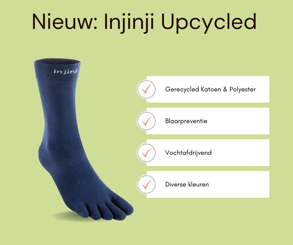 Nieuw: Ecologische Injinji Upcycled sokken