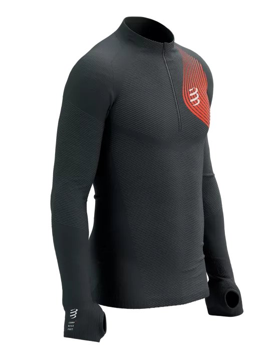 Compressport | Winter Trail Postural LS Top | Longsleeve | Heren - Trail.nl