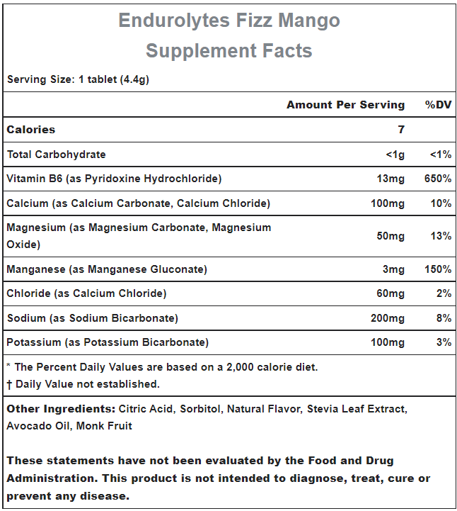 Hammer Nutrition | Endurolytes FIZZ | Elektrolytendrank | 510 mg Elektrolyten | Trail.nl