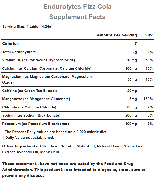 Hammer Nutrition | Endurolytes FIZZ | Elektrolytendrank | 510 mg Elektrolyten | Trail.nl