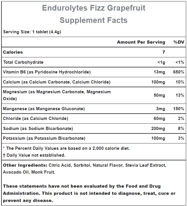 Hammer Nutrition | Endurolytes FIZZ | Elektrolytendrank | 510 mg Elektrolyten | Trail.nl