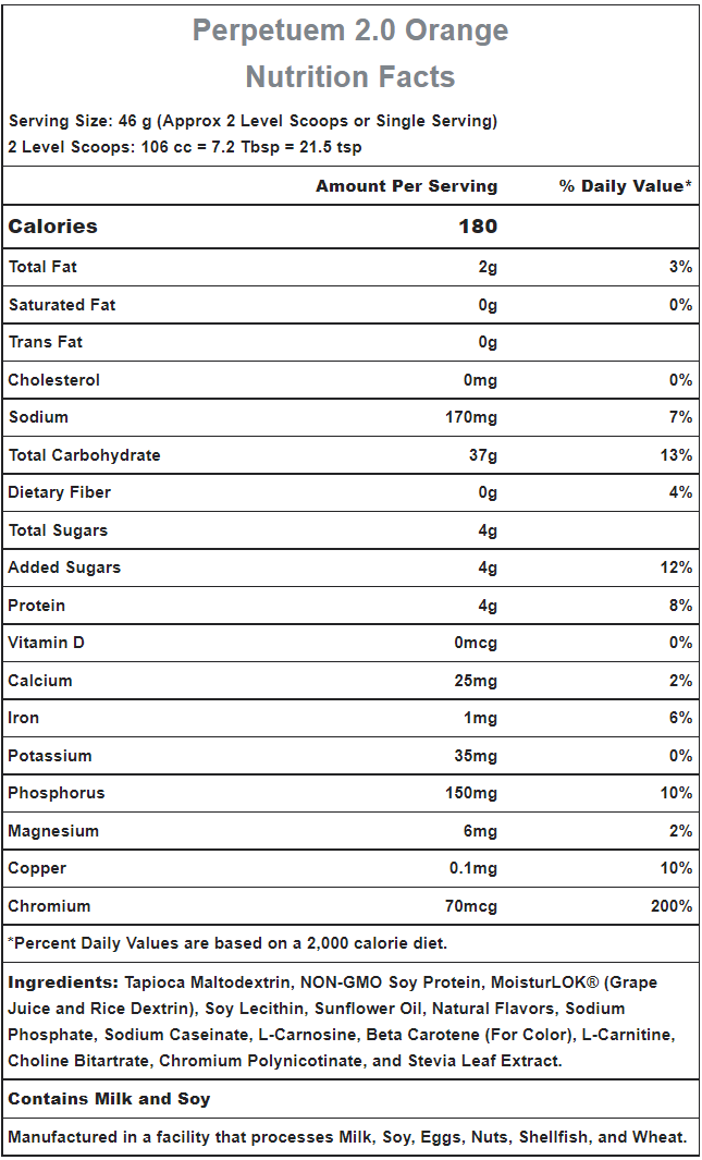 Hammer Nutrition | Perpetuem 2.0 | Ultra Sportdrank | 37 Gram Carbs | Trail.nl