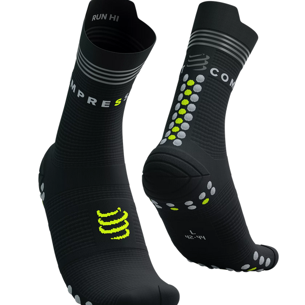 Compressport | Pro Racing Socks v4.0 Run High Flash | Hardloopsokken | Reflectie